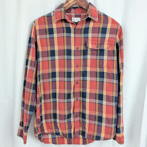 Men's Gap Medium Weight Cotton Knit Plaid Shirt medium